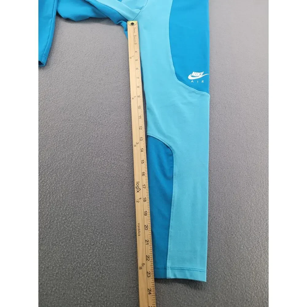 Nike Air 7/8 Leggings S Blue Colorblock Training Pilates Running Athleisure Gym
